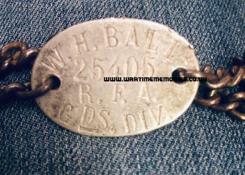 ID tag for William Harry Ball 